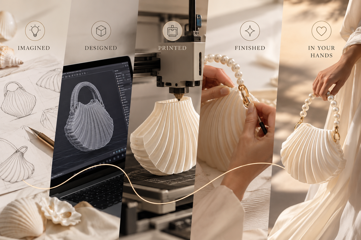 From Digital Model to Handbag: How a 3D-Printed Bag Comes to Life