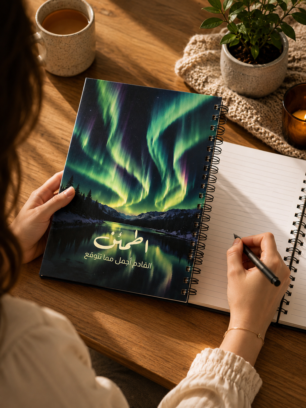 Aurora Notebook — "اطمئن، القادم أجمل مما تتوقع" (Soul Collection)