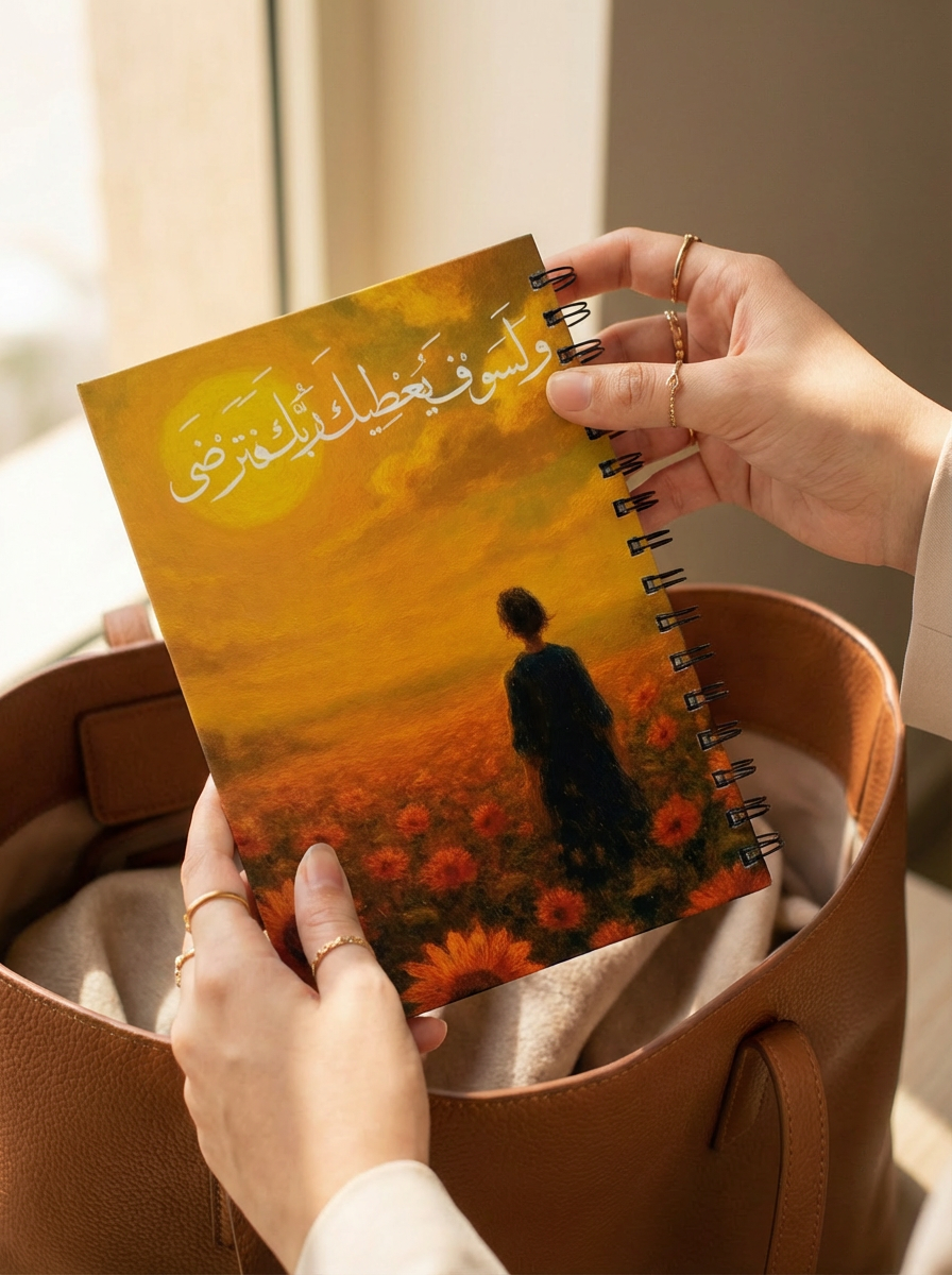 Sunflower Field Notebook — "ولسوف يعطيك ربك فترضى" (Soul Collection)